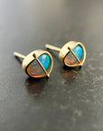 Lightning Ridge Opal Studs Captured® in 18k gold