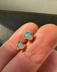 Lightning Ridge Opal Studs Captured® in 18k gold