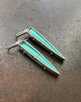 Captured Indonesian Opalized Wood Earrings