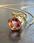 Captured Pink Tourmaline Necklace