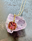 Captured Pink Tourmaline Necklace