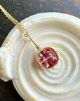 Captured Pink Tourmaline Necklace