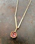 Captured Pink Tourmaline Necklace