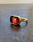 Captured Pink Tourmaline Ring