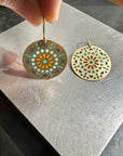 plique-a-jour, earrings, 18k gold earrings, mallorca, fine jewelry, enamel jewelry