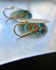 plique-a-jour, earrings, 18k gold earrings, mallorca, fine jewelry, enamel jewelry