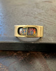 boulder opal ring, 18k gold ring, one of a kind ring, hilary finck jewelry, fine jewelry, handmade jewelry, captured collection, unique jewelry.