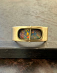 boulder opal ring, 18k gold ring, one of a kind ring, hilary finck jewelry, fine jewelry, handmade jewelry, captured collection, unique jewelry.