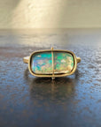 Captured Lightning Ridge Opal Ring