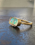 Captured Lightning Ridge Opal Ring