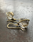 Captured Rutilated Quartz Orb Drop Earrings