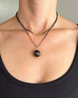 Saturn Agate Orb Pendant