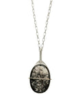 Captured Black Tourmaline in Quartz Slide Locket