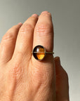 Captured Smoky Topaz Ring