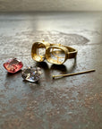 Captured Spinel Duo Ring