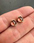 Captured Tanzanian Garnet Studs