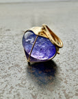 tanzanite pendant, tanzanite charm, 14k gold charm, 14k gold pendant, one of a kind pendant