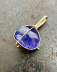 tanzanite pendant, tanzanite charm, 14k gold charm, 14k gold pendant, one of a kind pendant