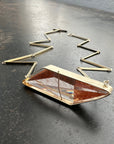 Captured Trapezoidal Rutilated Quartz Necklace