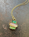 boulder opal necklace, hilary finck jewelry, captured, 18k gold, one of a kind, fine jewelry, handmade jewelry, unique jewelry