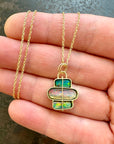 boulder opal necklace, hilary finck jewelry, captured, 18k gold, one of a kind, fine jewelry, handmade jewelry, unique jewelry