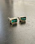 Persian Turquoise Beaded Box Studs