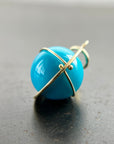 turquoise, turquoise orb, 18k gold, fine jewelry, turquoise pendant