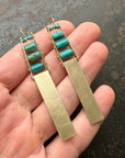 turquoise earrings, gold earrings, unique earrings, gold jewelry, turquoise jewelry, hilary finck jewelry, fine jewelry, unique jewelry, handmade jewelry.