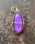 purple wood opal pendant in 14k gold, Hilary finck Captured collection