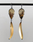 Captured Dendritic Agate with Golden Leaves