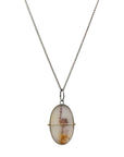 Captured Dendritic Agate Pastel Bouquet Charm Necklace
