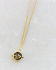 Captured Salt & Pepper Solitaire Necklace