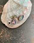 Captured Lightning Ridge Opal Studs