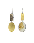 Mismatch Captured Dendritic Agate Earrings