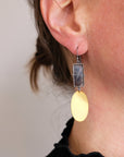 Mismatch Captured Dendritic Agate Earrings