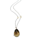 Captured Dendritic Agate Teardrop Pendant