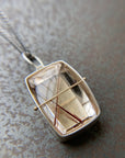 Captured Rutile Quartz X Necklace