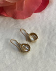 Captured Biwa Pearl Drop Earrings