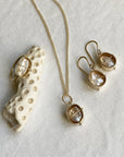 Captured Biwa Pearl Drop Earrings