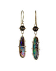 Captured Black Diamond and Boulder Opal Drops