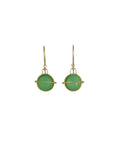 Captured Chrysoprase Drop Earrings