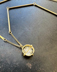 Captured Old Mine Cut Diamond Necklace