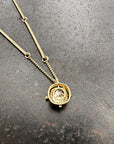 Captured Old Mine Cut Diamond Necklace
