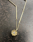Captured Old Mine Cut Diamond Necklace