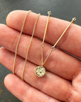 Captured Old Mine Cut Diamond Necklace