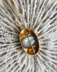 Captured Hessonite Garnet and Labradorite Necklace