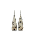 Captured Speckled Montana Agate Triangle Earrings