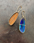 Captured Opal Butterfly Wing Earrings