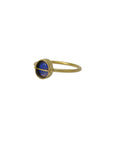 Captured Periwinkle Lightning Ridge Opal Ring