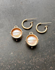 Captured Coin Pearl Hoops